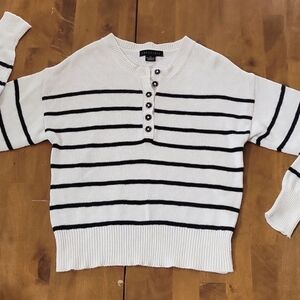 Sanctuary Cream with Black Stripes Sweater/ XS